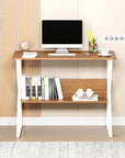 Modern Computer Desk with Built-in Bookshelf (MST-001)