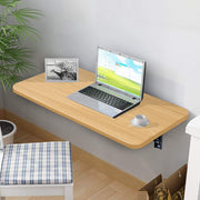 Lukzer Multi-purpose Engineered Wood Wall Mounted Foldable Rack Table (MT-002/Light Oak)