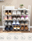 Shoe Rack/Open Display Rack | (White/Metal)