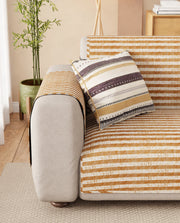 Lukzer Reversible Quilted Sofa Mat with Arms Optical Stripe (SC-184-01/A)