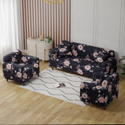 Polyester Sofa Cover (Black Stem Design)