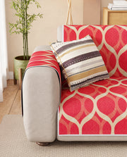 Lukzer Reversible Quilted Sofa Mat with Arms Dessert Jewel (SC-202-01)