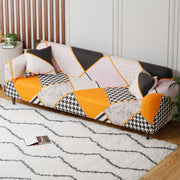 Polyester Sofa Cover (Colorful Marble Design)