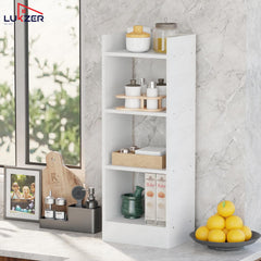 Lukzer 3 Layer Engineered Wood Multipurpose Rack Bookshelf Organizer Stand (MR-010/White)