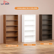 Lukzer Engineered Wood 6 Tier Bookcase Open Bookshelf & Display Rack (MR-032/White)