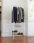 Garment Stand with 2 Bottom Shelves (A-Shape/Metal)