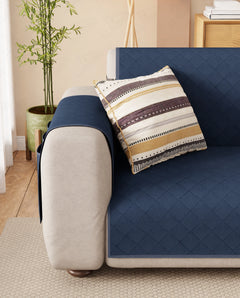 Lukzer Quilted Sofa Mat Midnight Blue (SC-191-01)