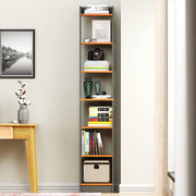Lukzer 6 Layer Dual Tone Engineered Wood Bookshelf Multipurpose Rack (MR-005/Charcoal Ember)