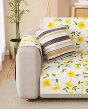 Lukzer Reversible Quilted Sofa Mat with Arms Terra Bloom (SC-205-01)