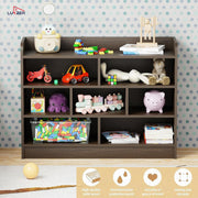 Lukzer Multipurpose 7-Section Storage Rack with 4 Shelves Bookcase & Display Unit (MR-008/Wenge)