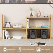 Lukzer Adjustable 5-Tier Bookshelf Multi-Functional Storage Rack Engineered Wood (MR-011/Oak Light)