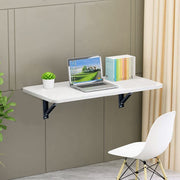Lukzer Multi-purpose Engineered Wood Wall Mounted Foldable Rack Table (MT-002/White)