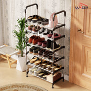 Lukzer 6-Tier Metal & Plastic Space-Saving Shoe Organizer Rack (MSR-006/Silver)