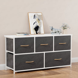 Lukzer Metal Multi-Purpose Rack with Fabric Drawers (MMR-003)