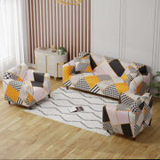 Polyester Sofa Cover (Colorful Marble Design)
