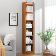 Lukzer 6 Layer Engineered Wood Bookshelf Multipurpose Rack (MR-005/Oak Brown)