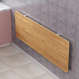 Lukzer Multi-purpose Engineered Wood Wall Mounted Foldable Rack Table (MT-001/Light Oak)