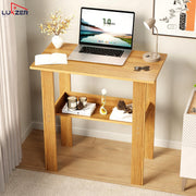 Lukzer Engineered Wood Kids Study Table with Open Shelf (ST-004S/Oak Light)