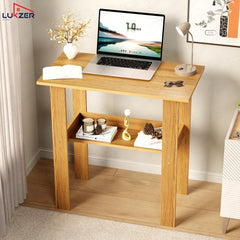 Lukzer Engineered Wood Kids Study Table with Open Shelf (ST-004S/Oak Light)