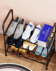 Dual Material Shoe Rack | (Black)