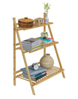Lukzer Multipurpose Standing Shelf Rack for Kitchen Organizer | Bamboo Storage Rack for for Books, Plants, Decor & More | Lightweight, Durable Organizer for Living Room, Balcony & Office - (2,3,5,6 Tier)