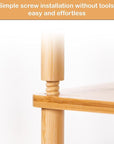 Lukzer Bamboo 3-Tier Corner Shelf Rack | Wooden Hexagon Side Table Stand for Kitchen, Bathroom, Living Room & Office | Multipurpose Storage Organizer for Plants, Books, Decor Items