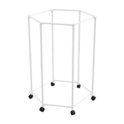 Lukzer Hexa Metal Clothes Drying Rack Laundry Organizer with Wheels (CGS-001/White)
