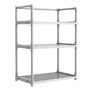 Lukzer Modular Kitchen Storage Rack Plastic & Metal Organizer (3-Tier/PMR-004/White)