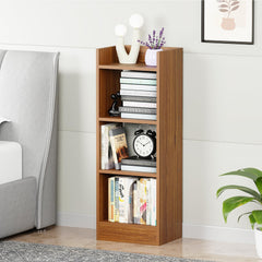 Lukzer 3 Layer Engineered Wood Multipurpose Rack Bookshelf Organizer Stand (MR-010/Oak Brown)