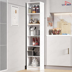 Lukzer Multipurpose Bookshelf Engineered Wood Closed Back Rack (MR-006/White)