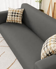 Lukzer Polyester Sofa Cover Plain Grey (SC-030-01)