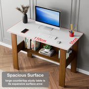 Lukzer Modern Desk with Bookshelf Study Table Made with Engineered Wood (ST-005/Dual Color)