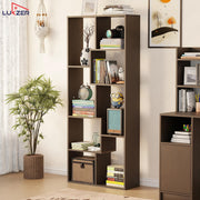 Lukzer 8 Shelves Modern Engineered Wood Book Shelf with Storage Display Rack (MR-004/Wenge)