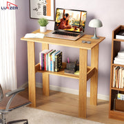 Lukzer Engineered Wood Kids Study Table with Open Shelf (ST-004S/Oak Light)