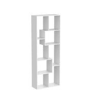 Lukzer 8 Shelves Modern Engineered Wood Book Shelf with Storage Display Rack (MR-004/White)