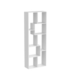 Lukzer 8 Shelves Modern Engineered Wood Book Shelf with Storage Display Rack (MR-004/White)