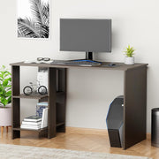 Lukzer Engineered Wood Study & Computer Table Office Desk with Bookshelf (ST-007/ Wenge)