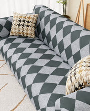 Lukzer Polyester Sofa Cover - Grey Diamond (SC-038-01)