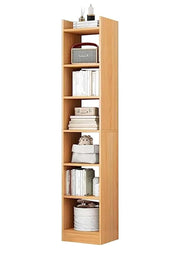 Lukzer 6 Layer Engineered Wood Bookshelf Multipurpose Rack (MR-005/Light Oak)