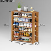 Lukzer 5-Layer Shoe Rack & Open Display Shelf – Versatile Storage Organizer (Model: SR-002)