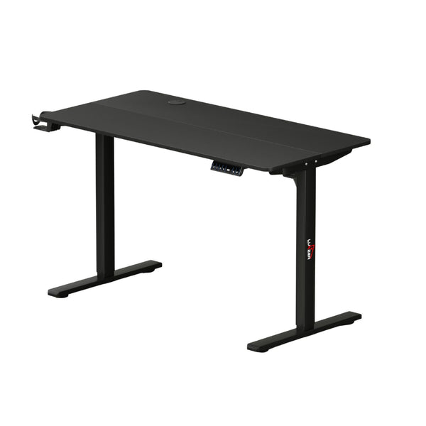 Lukzer Electric Height Adjustable Desk with USB & Type-C Study Table (EST-003/UC-Black & Black) 3-Years Warranty