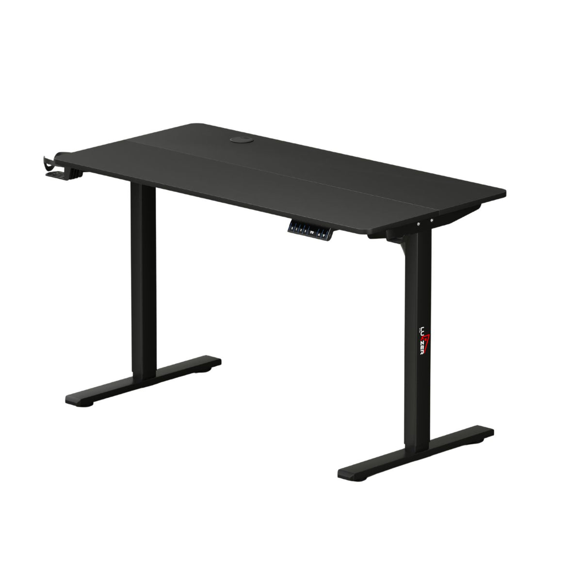 Lukzer Electric Height Adjustable Desk with USB & Type-C Study Table (EST-003/UC-Black & Black) 3-Years Warranty