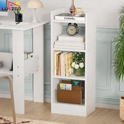 Lukzer 3 Layer Engineered Wood Multipurpose Rack Bookshelf Organizer Stand (MR-010/White)