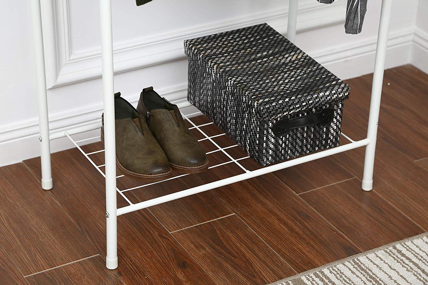 Garment Stand with Top and Bottom Shelves | (163x60x35cm)