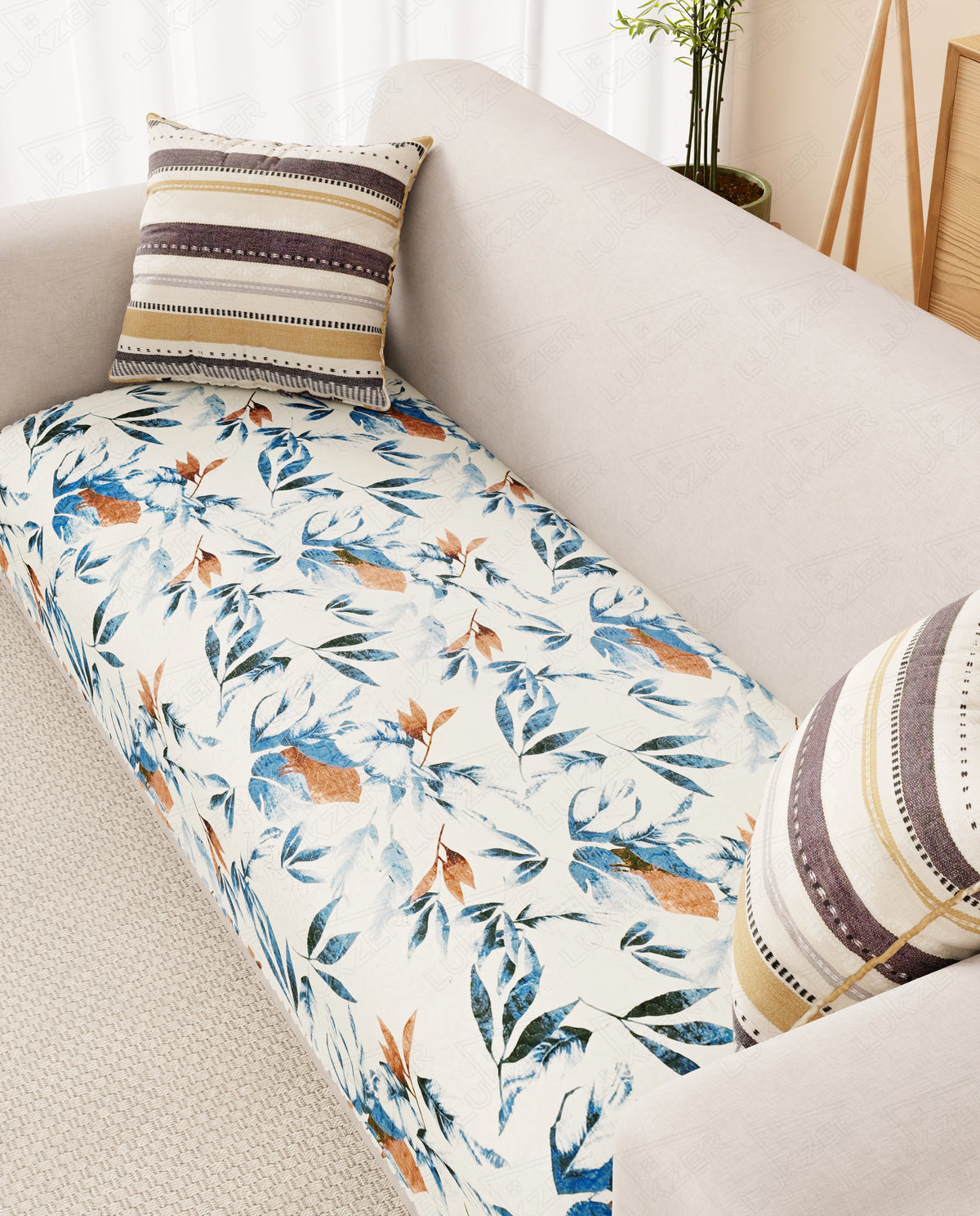 Lukzer Quilted Reversible Marble Mesh Sofa Mat with WaveEdge Ultrasonic Cut (ONLY SEAT COVER) - SC-204-01WE