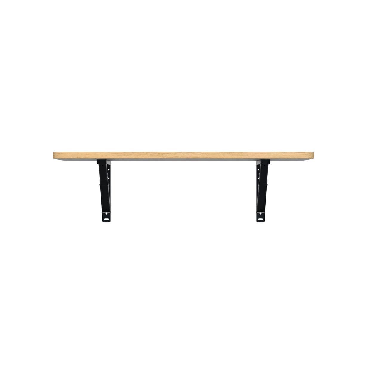 Lukzer Multi-purpose Engineered Wood Wall Mounted Foldable Rack Table (MT-002/Light Oak)