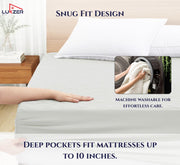 Lukzer Quilted Cotton Waterproof Mattress Protector   Mercury (MTP-QMC-001)