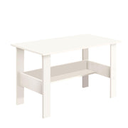 Lukzer Engineered Wood Modern Computer Desk with Bookshelf Study Table (ST-004/White)