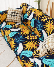 Lukzer Polyester Sofa Cover Yellow Flower (SC-018-01)
