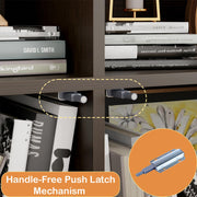 Lukzer 12 Open Cube Bookcase with Push Latch Doors & 2 Bottom Shelf (MR-033/Wenge)